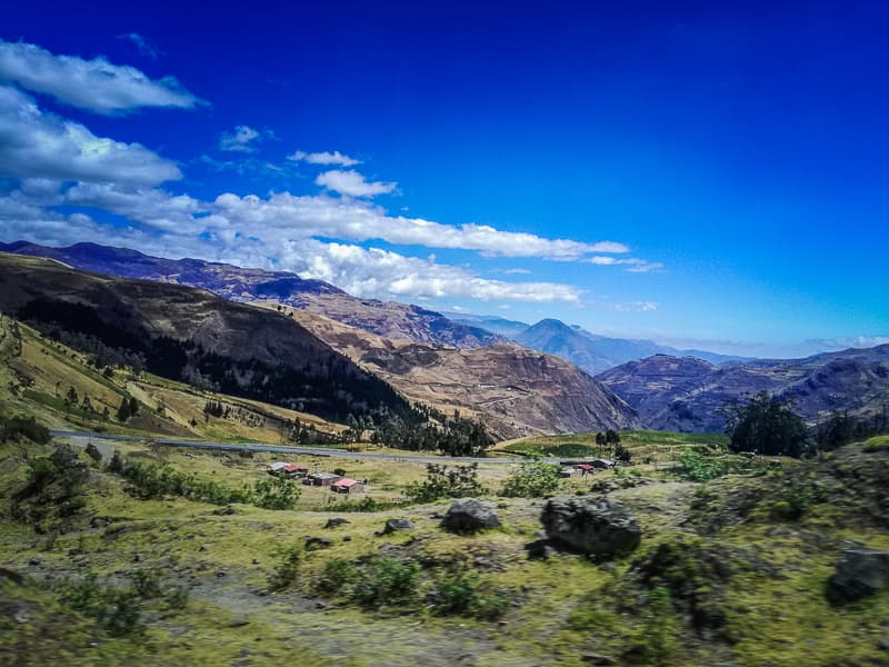 Landscape in the Chimborazo area
