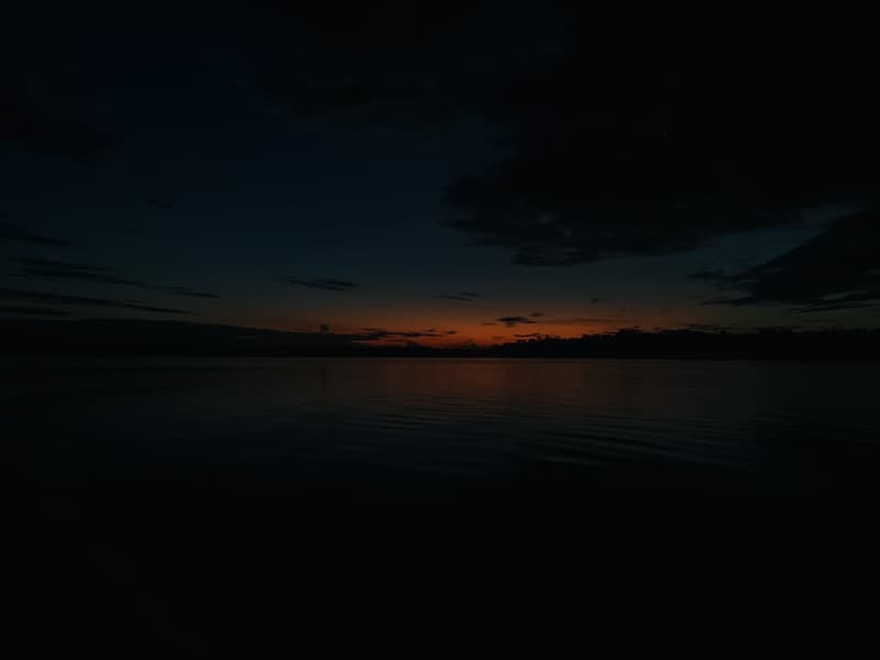 The sunset over Laguna Grande