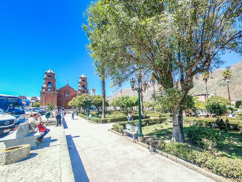 Church at the end of the Plaza de Armas