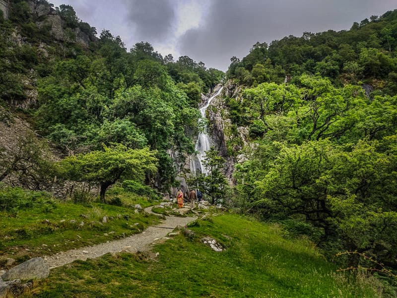 Walking up to the waterfall