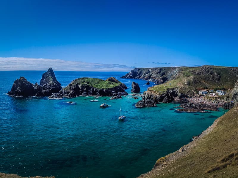 View of the rocky cove