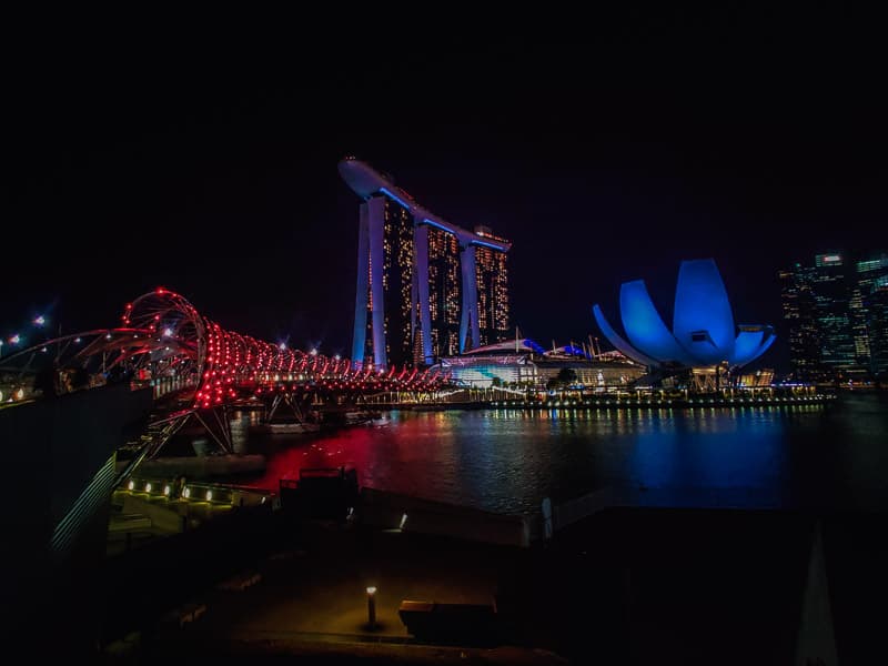 View from the end of the bridge