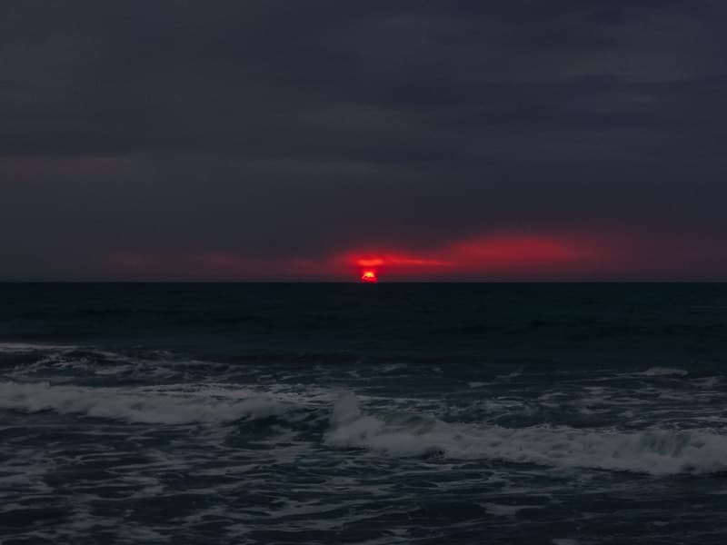 Sunset over the sea