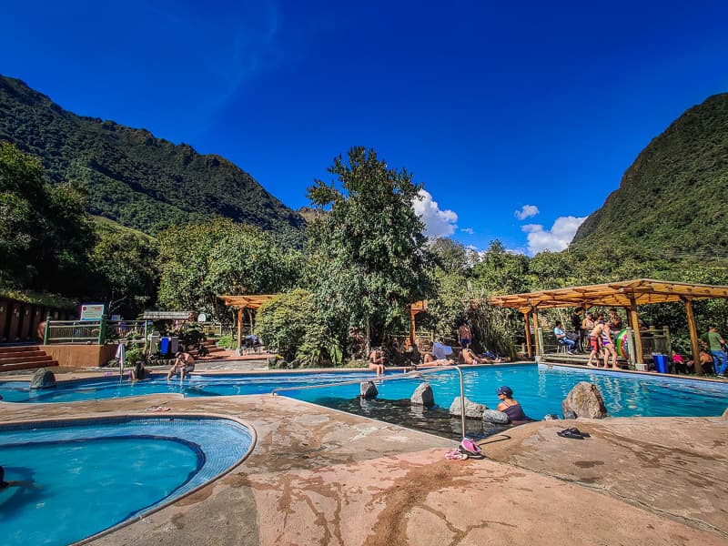 The upper level pools