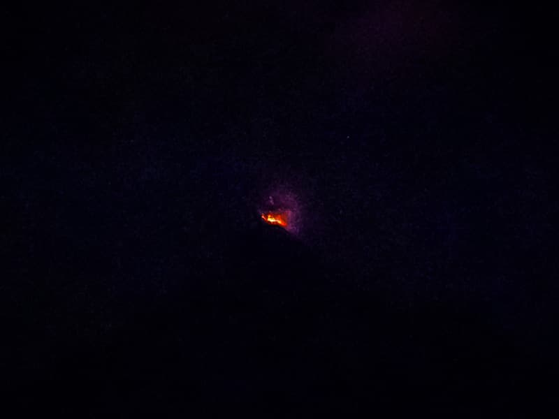 Lava spewing from the erupting Volcan Fuego