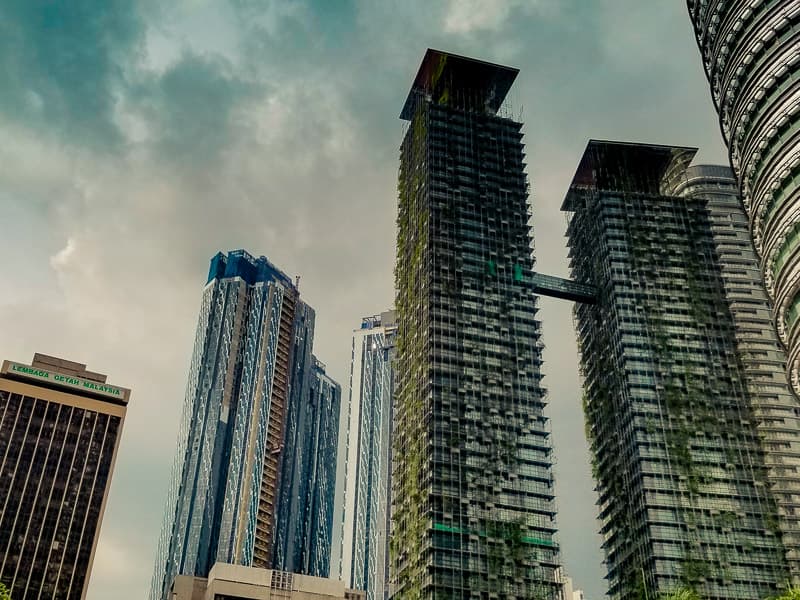 Walking among the skyscrapers