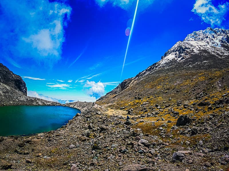 The lake and the north peak