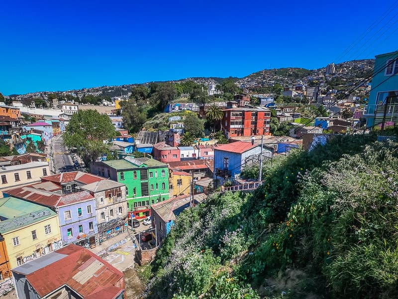 View from the top of the funicular lift La Reina